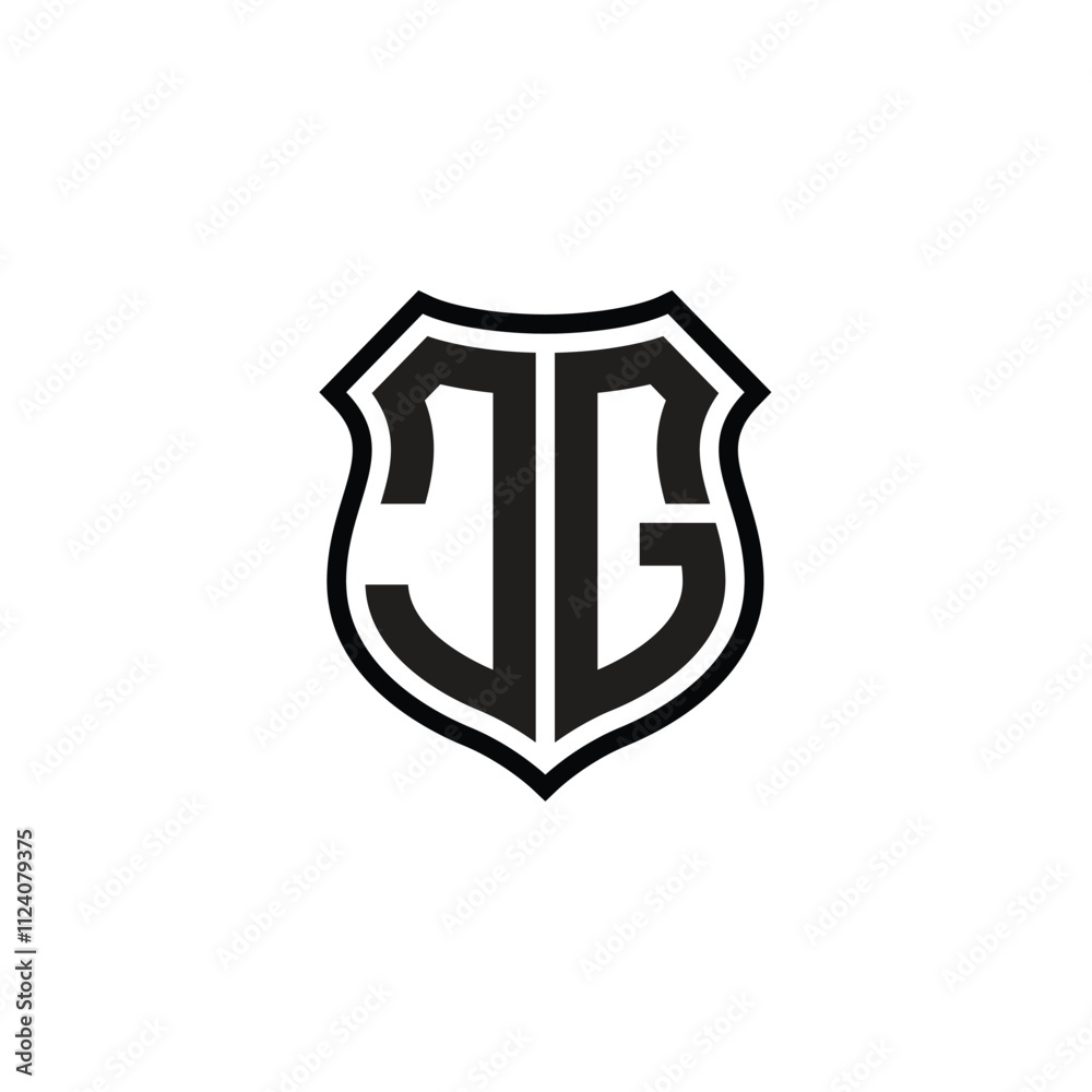 JG monogram logo design letter text name symbol monochrome logotype alphabet character simple logo