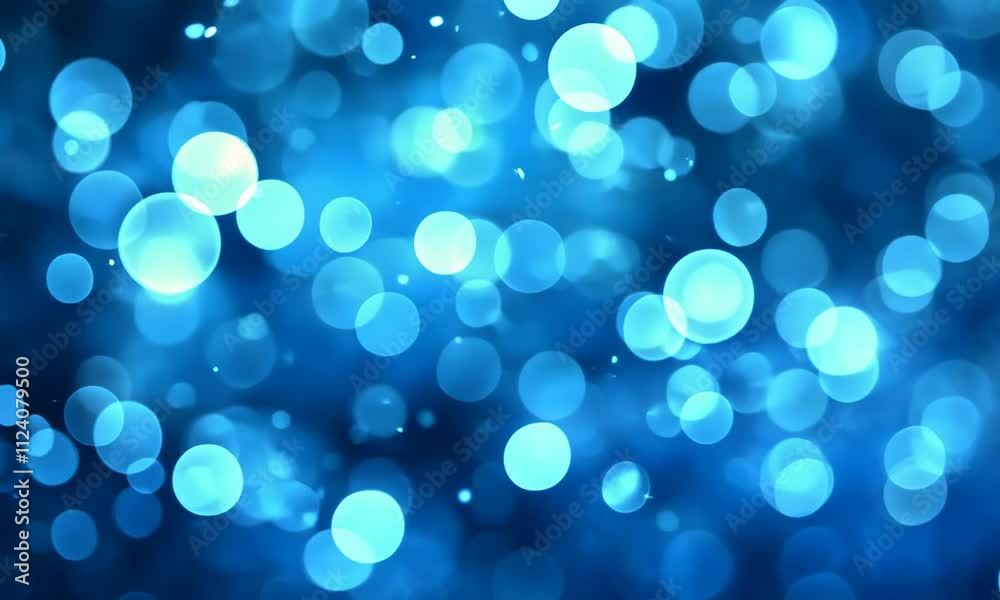 A vibrant abstract background featuring soft blue bokeh lights, creating a dreamy and calming atmosphere suitable for various design projects.