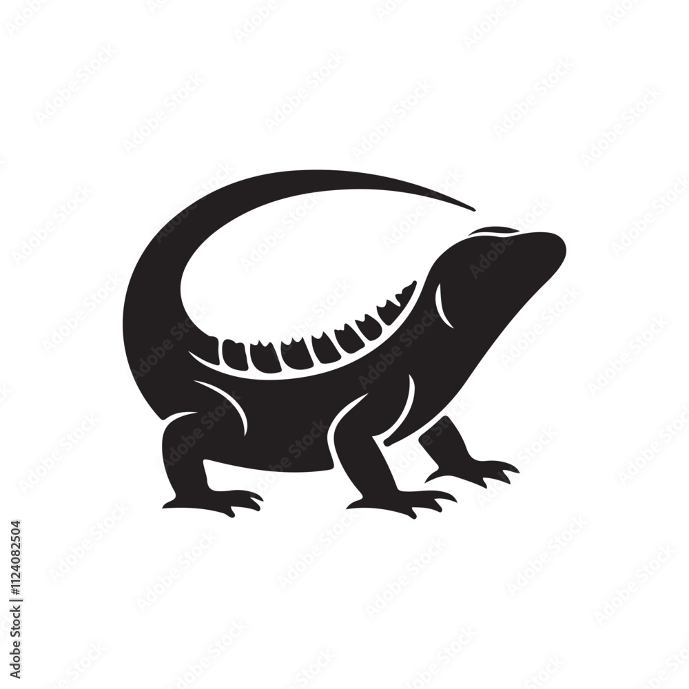 Fototapeta premium iguana on a white background