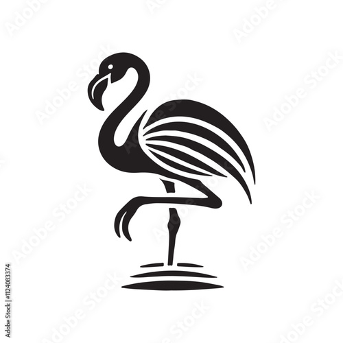flamingo silhouette vector