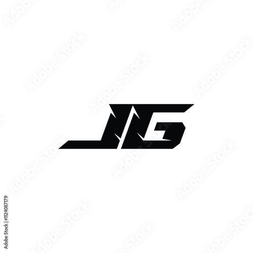 Free Download JG monogram logo design letter text name symbol monochrome logotype alphabet character simple logo - GFXLoad