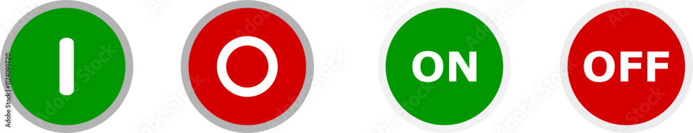yes or no icon, check and uncheck icon, on or off button, 1 or 0 button, , on air or off air sign, for the user interface of an application or web yes or no icon, check and uncheck icon, on or off button, 1 or 0 button, , on air or off air sign, for the user interface of an application or web