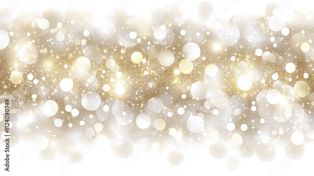 Elegant Gold and White Bokeh Background with Sparkling Lights Effect Elegant Gold and White Bokeh Background with Sparkling Lights Effect