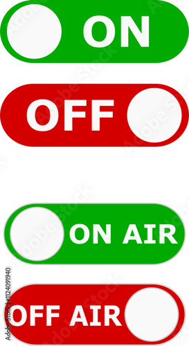yes or no icon, check and uncheck icon, on or off button, 1 or 0 button, , on air or off air sign, for the user interface of an application or web