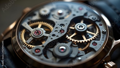 Wallpaper Mural Get a close-up look at the inner workings of a mechanical watch, showcasing the intricate gears, springs, and other parts that make up a timepiece Torontodigital.ca