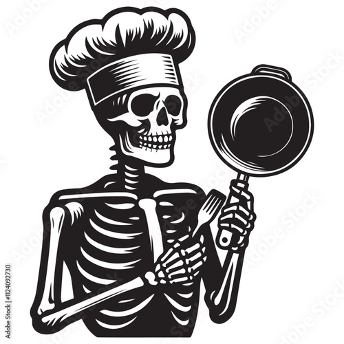 Skeleton Chef vector