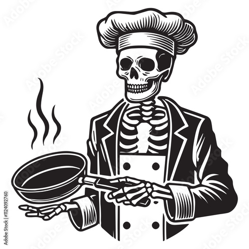 Skeleton Chef vector