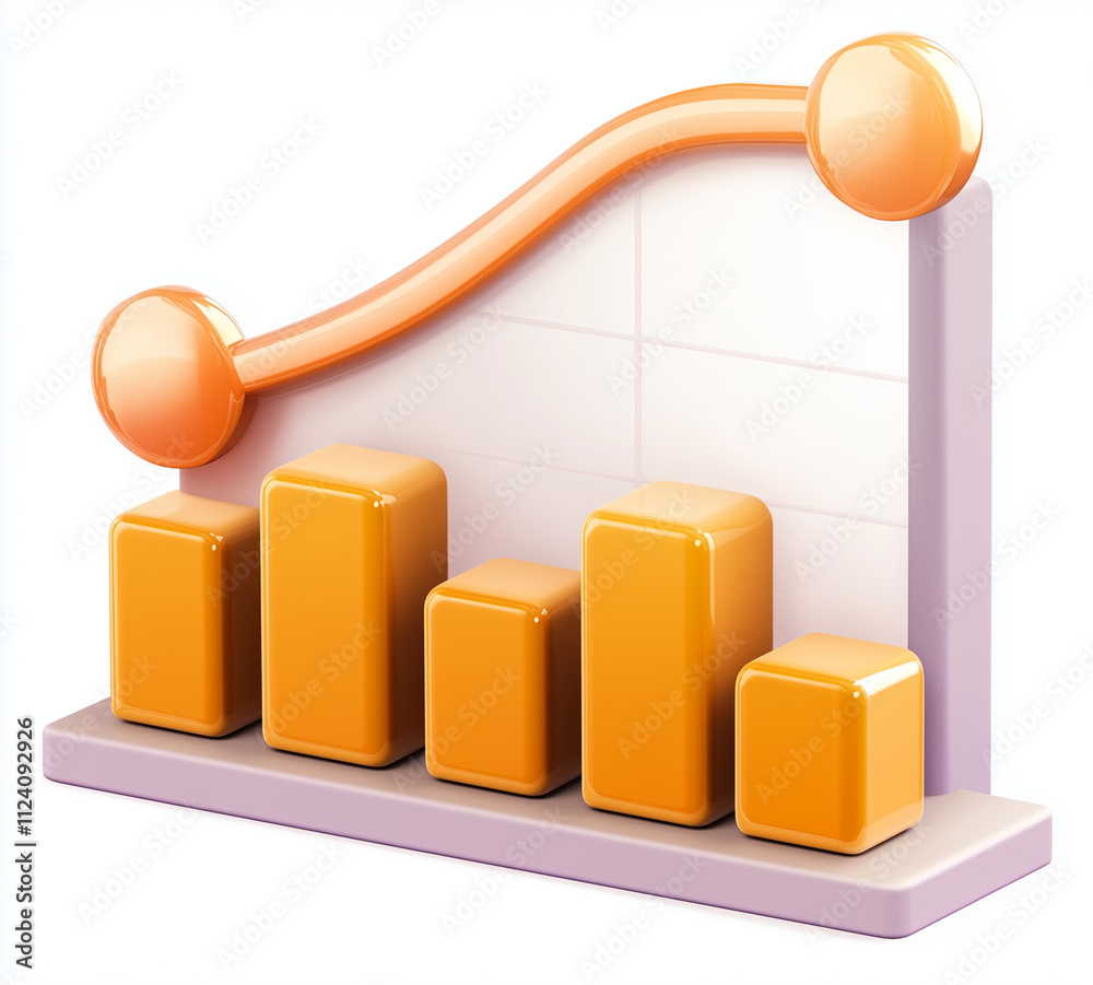 3d business graph 3d business graph