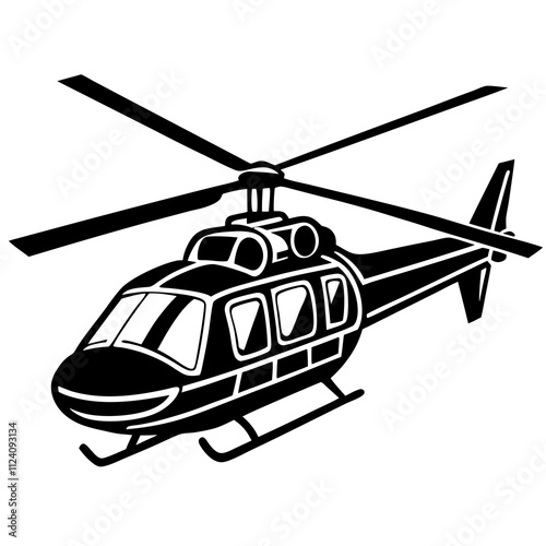 helicopter illustration vector art