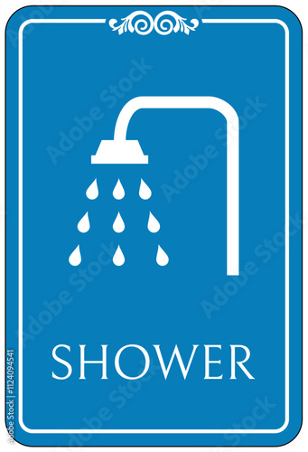 Shower room sign