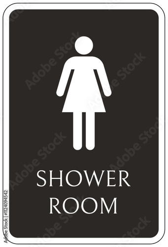 Shower room sign