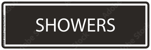 Shower room sign