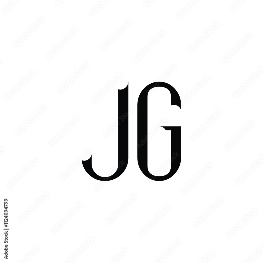 JG monogram logo design letter text name symbol monochrome logotype alphabet character simple logo JG monogram logo design letter text name symbol monochrome logotype alphabet character simple logo