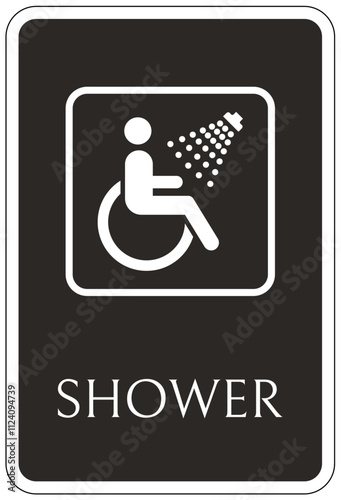 Shower room sign