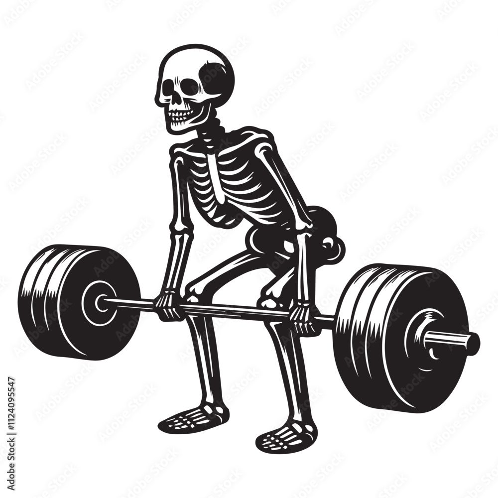 Weightlifting Skeleton vector Weightlifting Skeleton vector