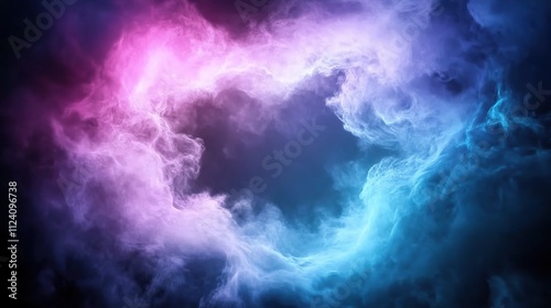 Wallpaper Mural A swirling cloud of vibrant purple and blue hues creating a mystical atmosphere. Torontodigital.ca