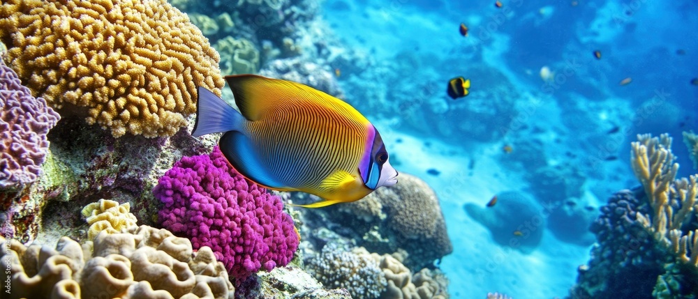 Dazzling fish in coral reefs gigapixel view Dazzling fish in coral reefs gigapixel view