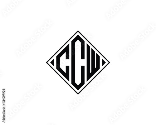 CCW logo design vector template. CCW