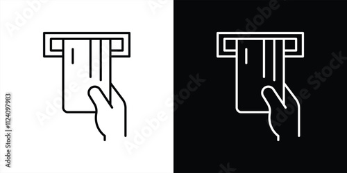 credit card icon. contain atm, withdraw icon symbol sign. vector illustration