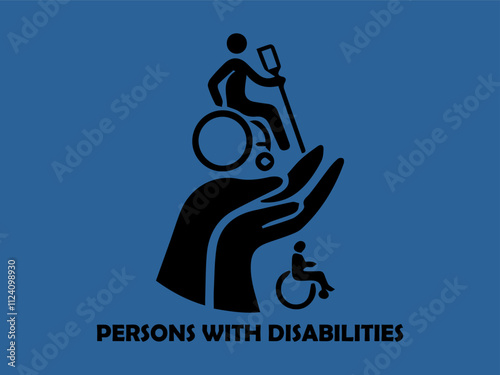 PrintSymbol representing disability wheel and Venus symbol suitable for disability awareness campaigns, inclusivity graphic designs, educational materials, and support organizations