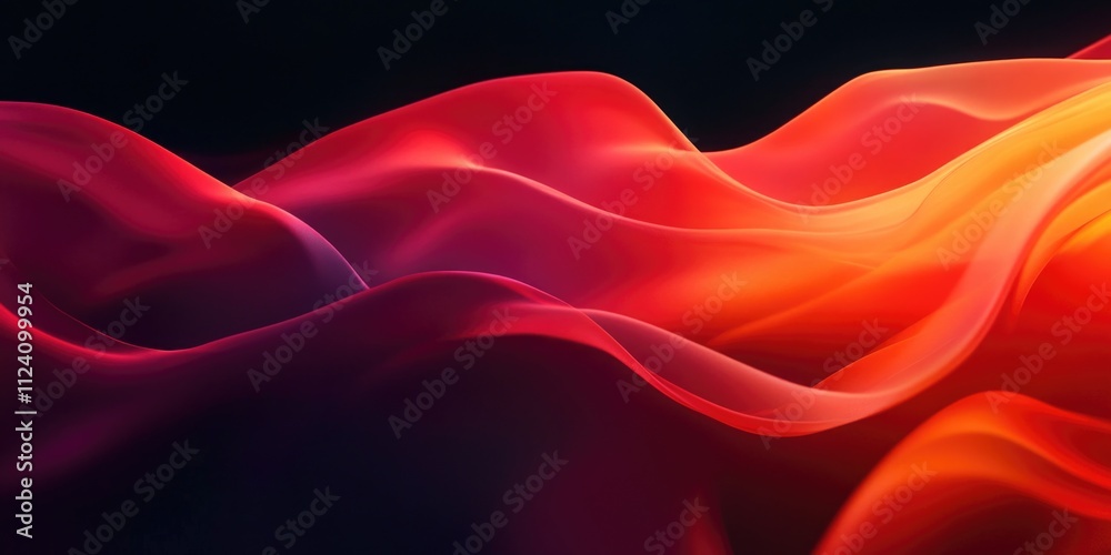 Obraz premium Red and Orange Fabric Close Up