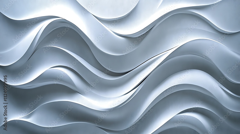 Obraz premium Abstract white wave background texture.