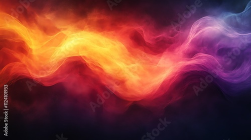 Abstract fiery and smoky wave background.