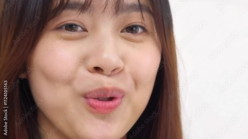 very adorable and funny expression of beautiful woman very adorable and funny expression of beautiful woman
