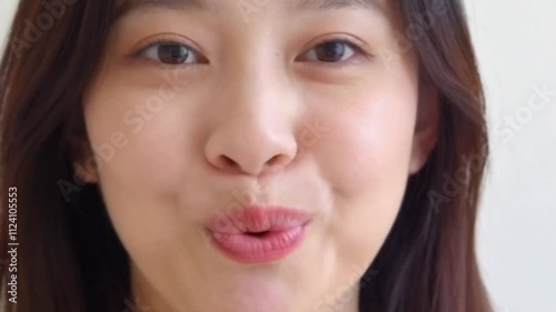 very adorable and funny expression of beautiful woman