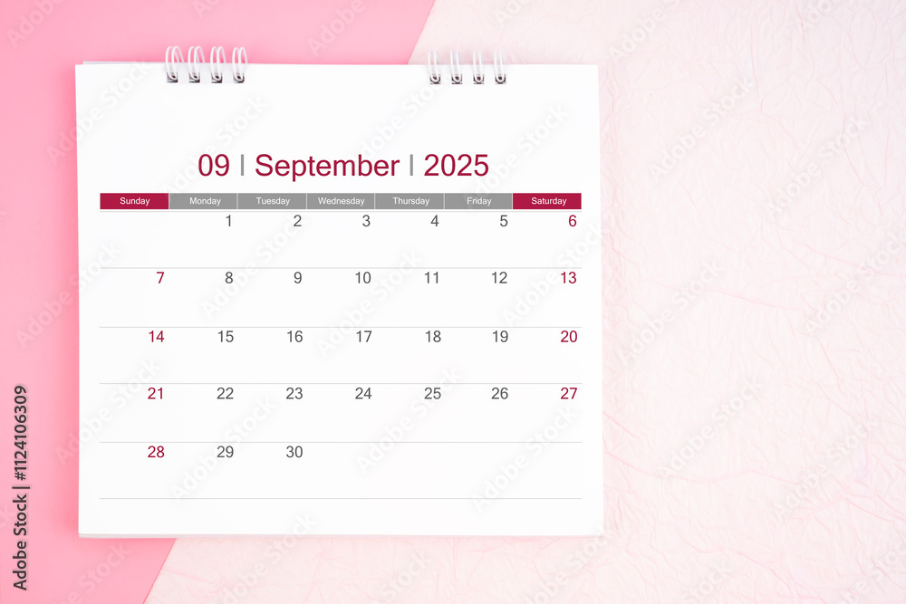September desk calendar for 2025 year for schedule to make appointment meeting. September desk calendar for 2025 year for schedule to make appointment meeting.