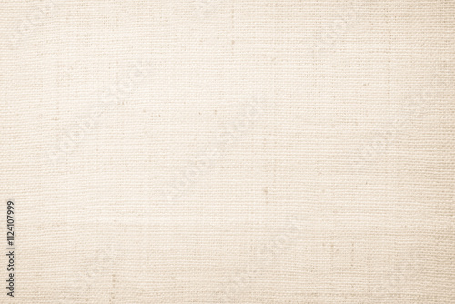 Brown sackcloth woven texture background in natural pattern. Jute hessian burlap, linen background in light beige cream color blank. Weaving canvas fiber line cotton cloth textured as organic. photo