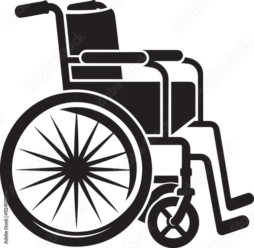 Wheelchair Silhouette isolated on white background wheelchair vector shape