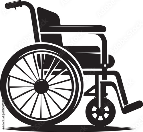 Wheelchair Silhouette isolated on white background wheelchair vector shape