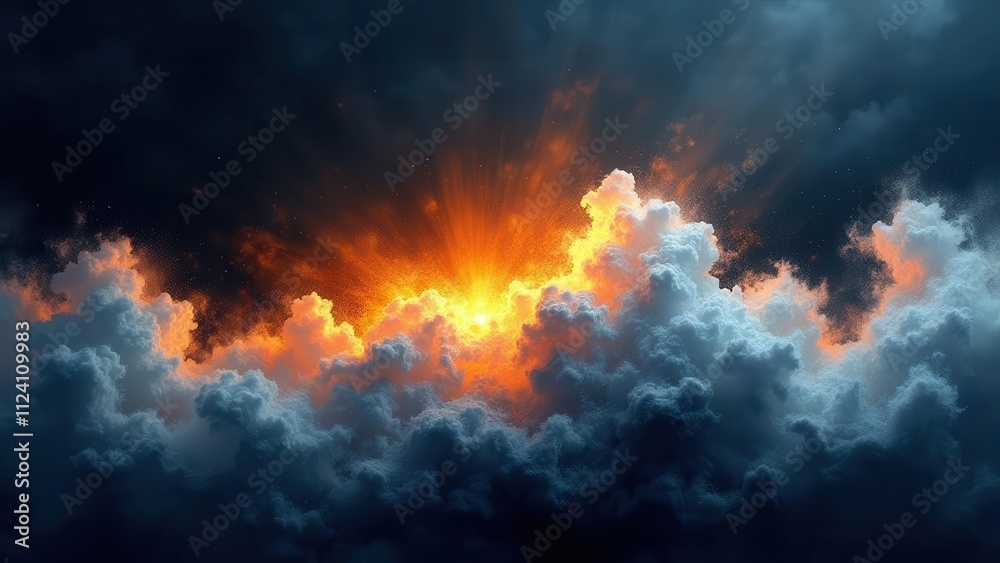 Fototapeta premium Twisting vapor shapes. Luminous steam clouds ripple over an inky void, evoking a sense of movement and flow. The clean and precise artwork is noise-free, captured in stunning 4K UHD quality.