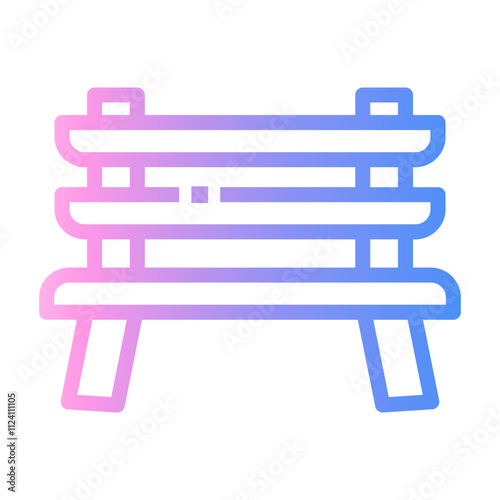 bench Line Gradient Icon