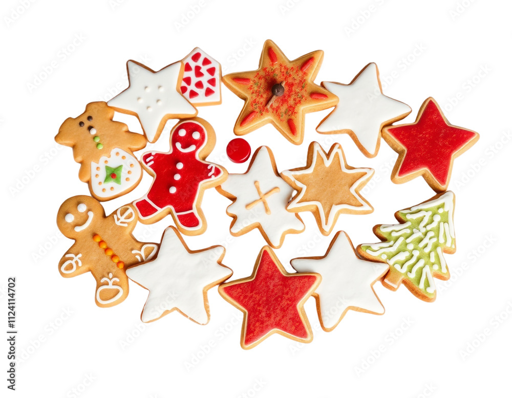 Homemade Christmas Cookies on White Background, Multiple Shapes and Tasty Designs, Christmas Festive Concept. PNG Transparent. Homemade Christmas Cookies on White Background, Multiple Shapes and Tasty Designs, Christmas Festive Concept. PNG Transparent.