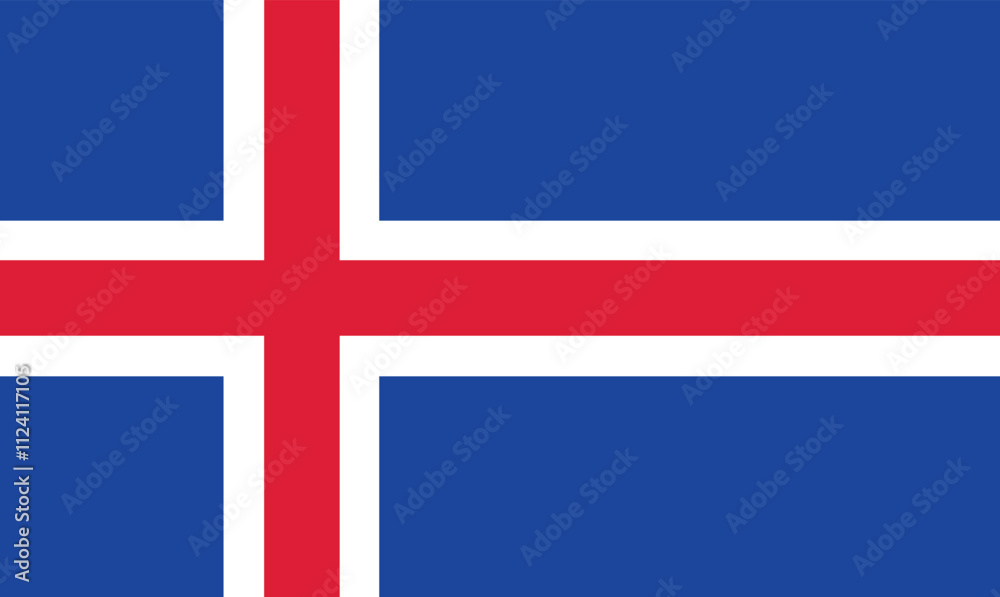Illustration of Iceland national flag Illustration of Iceland national flag