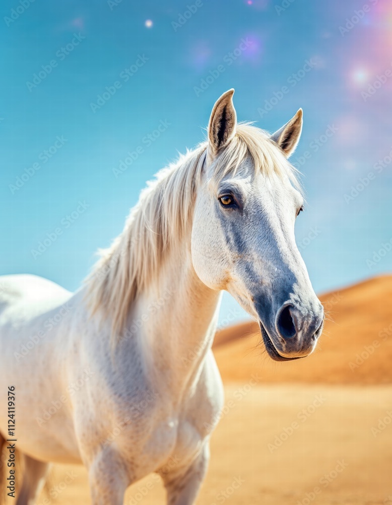 Beautiful horse running in wildlife Beautiful horse running in wildlife