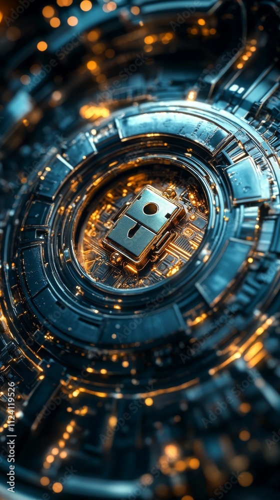 Fototapeta premium Close-Up View of Advanced Blockchain Technology