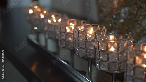 A stunning display of beautifully lit candles, creating a warm and inviting atmosphere perfect for any occasion