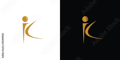 K Golf logo design is luxurious and elegant