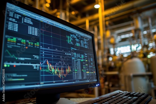 Wallpaper Mural Computer screen displays stock market data; graphs and numbers show financial trends. Illustrates online trading, market analysis, and investment strategies. Torontodigital.ca