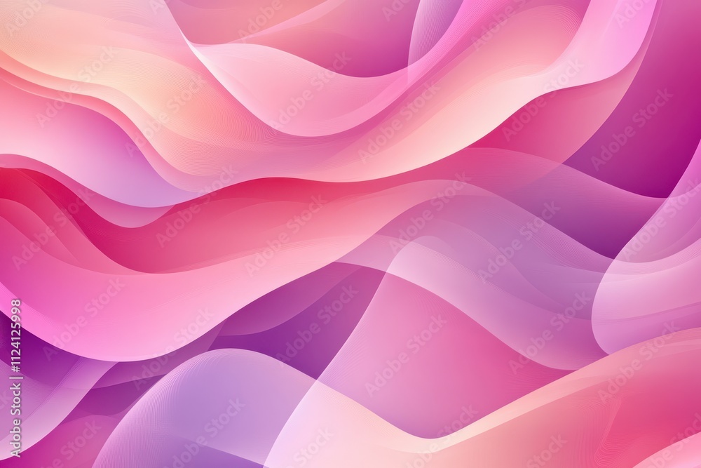 Obraz premium Soft Pink and Purple Wavy Abstract Background