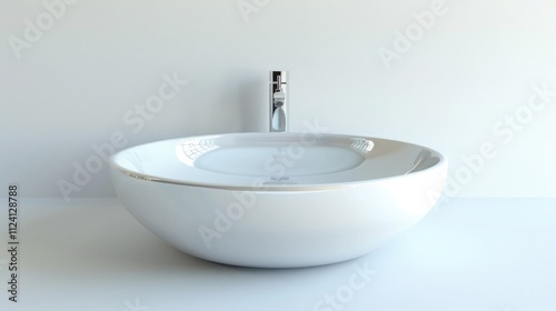 A beautiful bathroom sink, isolated on a white background