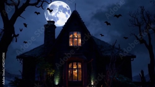 house with halloween ornaments is very cool