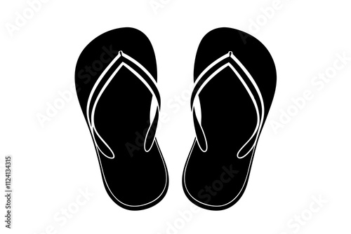 Flip-Flops Vector Illustration & Line Art - Summer Footwear Design