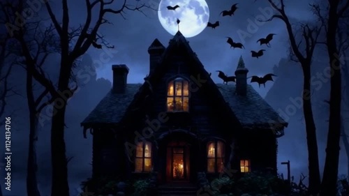 house with halloween ornaments is very cool