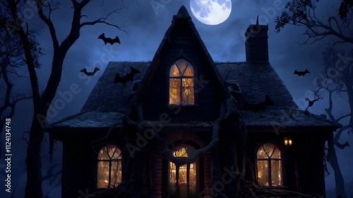 house with halloween ornaments is very cool
