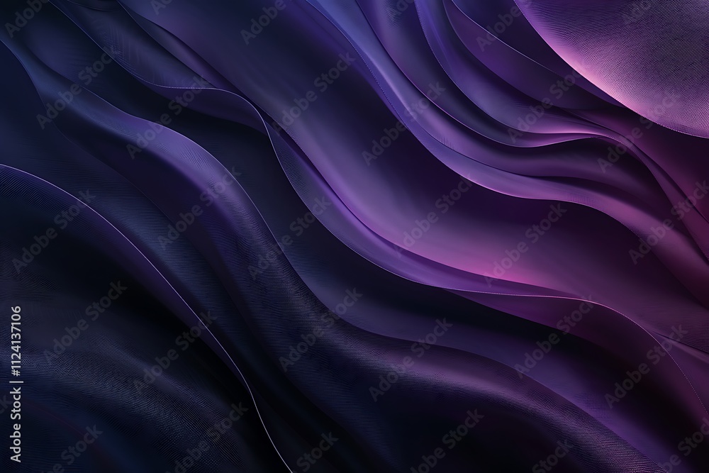 Fototapeta premium Abstract Purple Waves Flowing Design