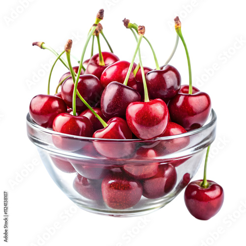 Cherries isolated on white background